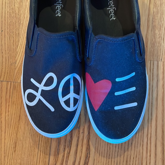 Bucket Feet LOVE slip on sneakers. Worn once. - Picture 3 of 3